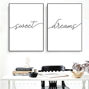 Sweet Dreams Canvas Art Clock Canvas