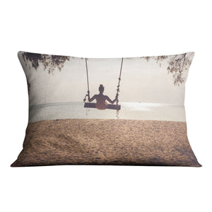 Swinging Beach Cushion Cushion 48 x 33cm Clock Canvas