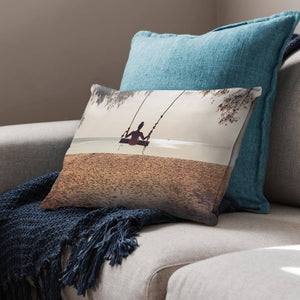 Swinging Beach Cushion Cushion 48 x 33cm Clock Canvas