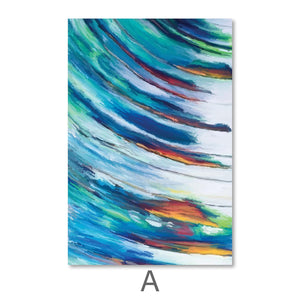 Swirling Abstract Canvas Art Clock Canvas
