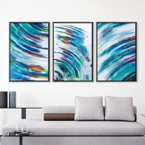 Swirling Abstract Canvas Art Clock Canvas