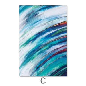 Swirling Abstract Canvas Art Clock Canvas