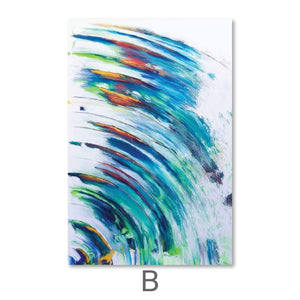 Swirling Abstract Canvas Art Clock Canvas