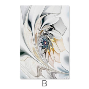 Swirling Beauty Canvas Art B / 40 x 60cm / Unframed Canvas Print Clock Canvas