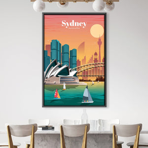 Sydney FNL Canvas - Studio 324 Art Clock Canvas
