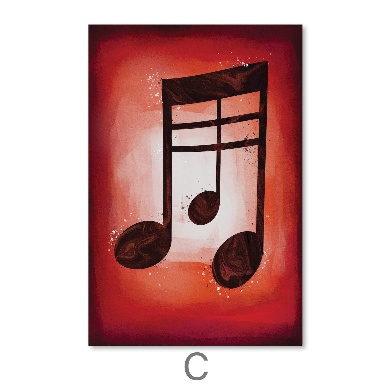 Symbols Of Sounds Canvas Art C / 30 x 45cm / Unframed Canvas Print Clock Canvas