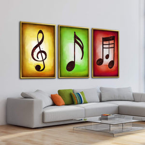Symbols Of Sounds Canvas Art Clock Canvas