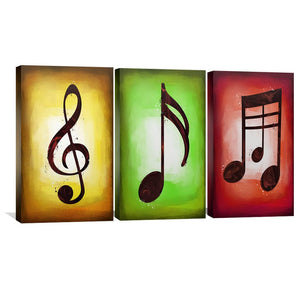 Symbols Of Sounds Canvas Art Clock Canvas