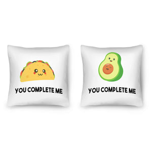 Taco and Avo Cushion Cushion Clock Canvas