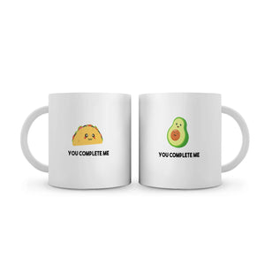 Taco and Avo Mug Mug Clock Canvas