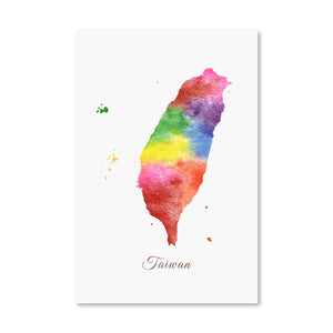 Taiwan Rainbow Canvas Art Clock Canvas