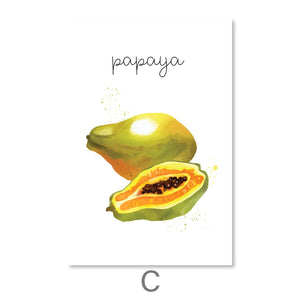 Tasteful Fruits Canvas Art C / 30 x 45cm / Unframed Canvas Print Clock Canvas