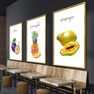 Tasteful Fruits Canvas Art Clock Canvas