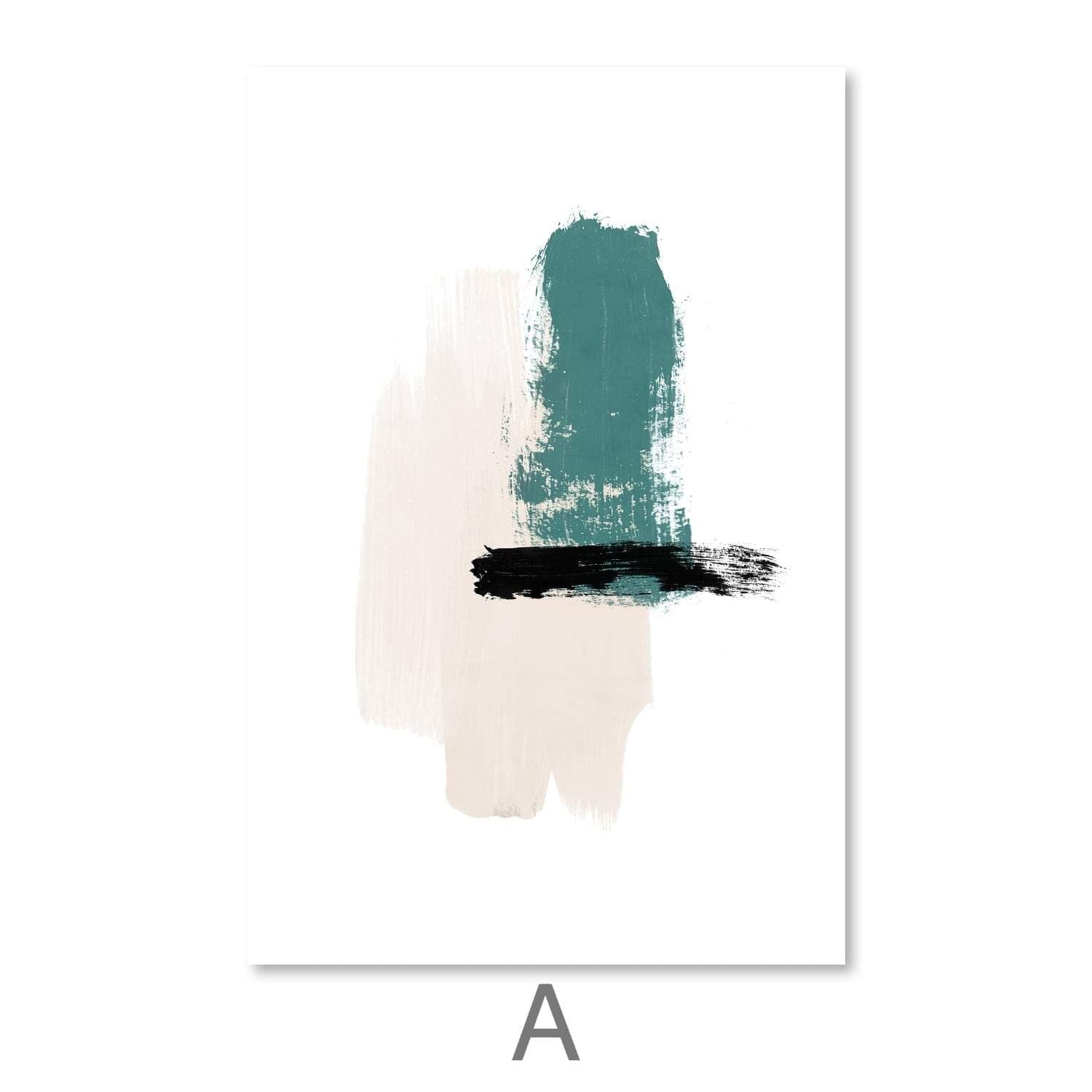 Teal Prestine Canvas Art A / 30 x 45cm / Unframed Canvas Print Clock Canvas