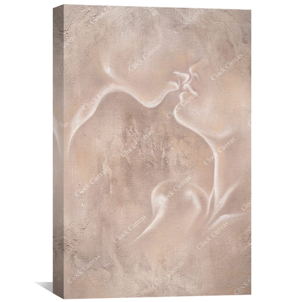 Tender, Earth Tones Canvas Art Clock Canvas