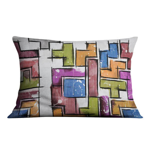 Tetris Sketches Cushion Cushion 48 x 33cm Clock Canvas