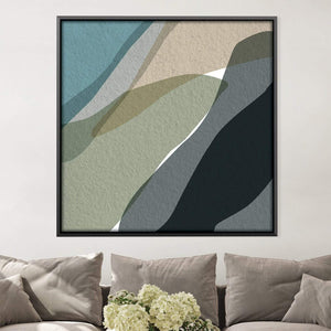 Textured Overlap Canvas Art Clock Canvas