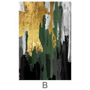 The Abstract Curtain Canvas Art B / 40 x 50cm / Standard Gallery Wrap Clock Canvas