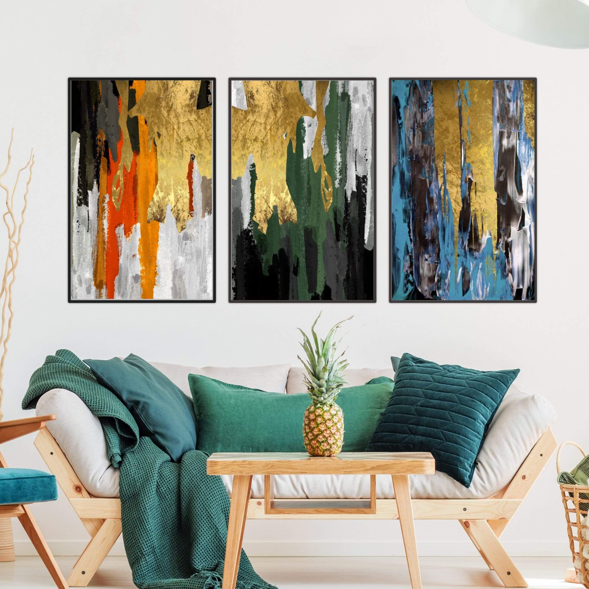 The Abstract Curtain Canvas Art Clock Canvas