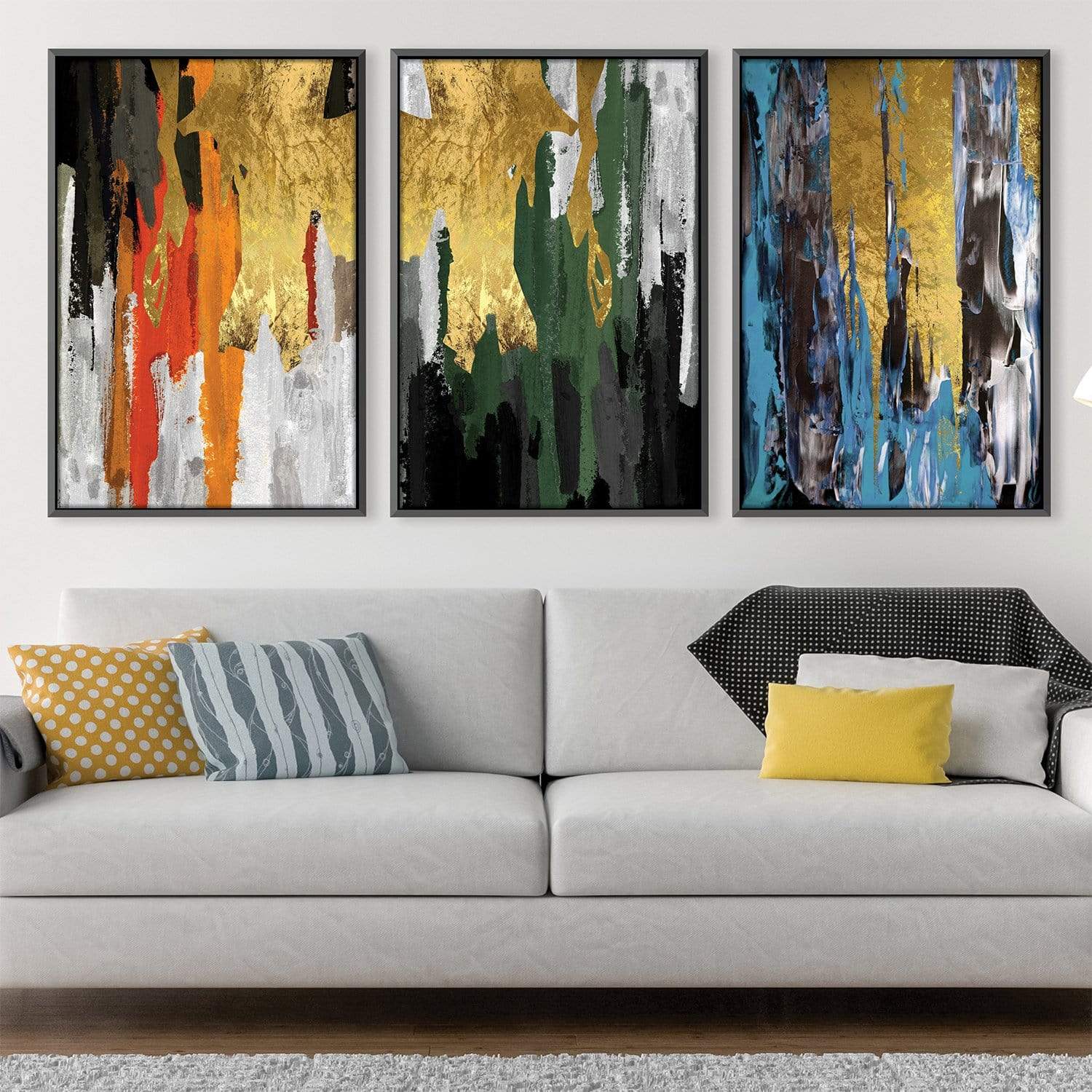 The Abstract Curtain Canvas Art Clock Canvas
