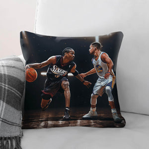The Answer vs The Shooter Cushion 45 x 45cm Clock Canvas