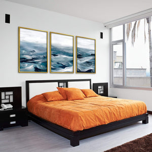 The Brushed Ocean Canvas Art Clock Canvas