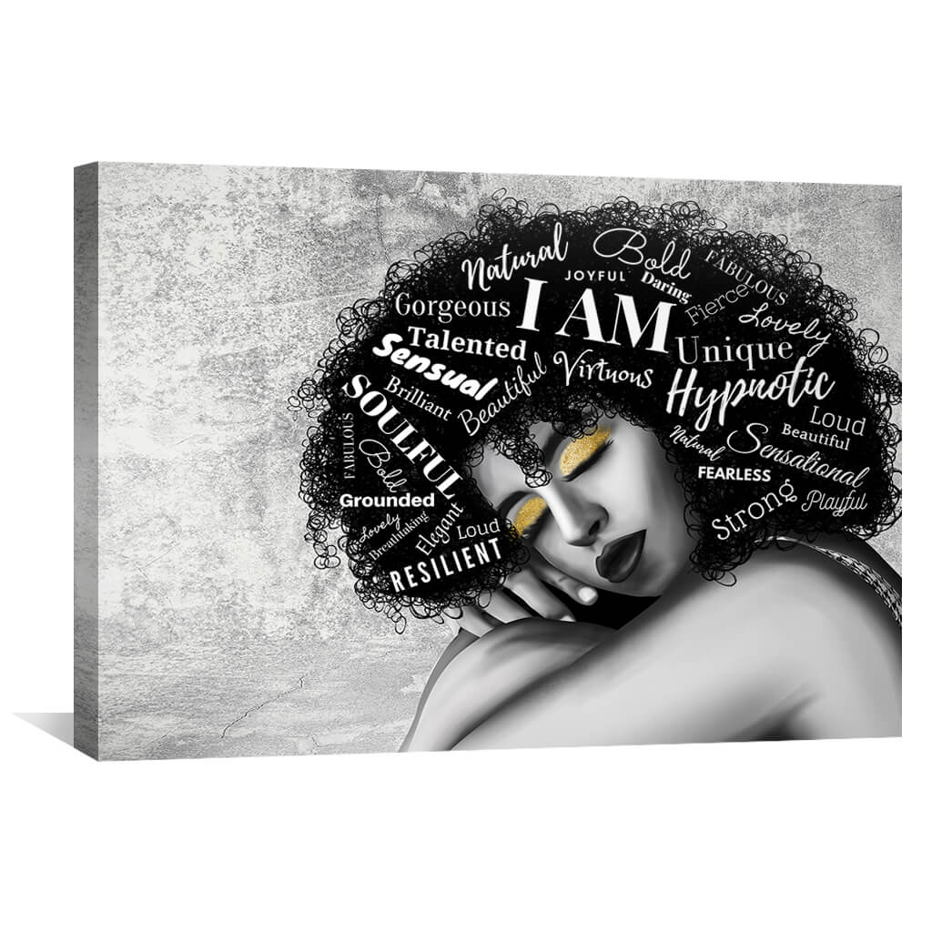 The Everything Woman Canvas Art 45 x 30cm / Unframed Canvas Print Clock Canvas