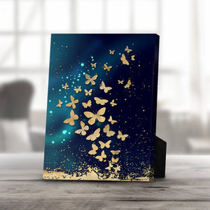 The Golden Array A Desktop Canvas Desktop Canvas 20 x 25cm Clock Canvas