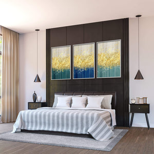 The Golden Splash Canvas Art Clock Canvas