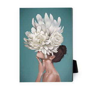 The Hidden Woman A Desktop Canvas Desktop Canvas 13 x 18cm Clock Canvas