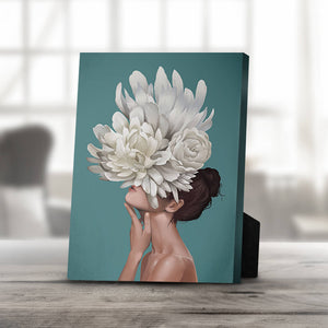 The Hidden Woman A Desktop Canvas Desktop Canvas 20 x 25cm Clock Canvas