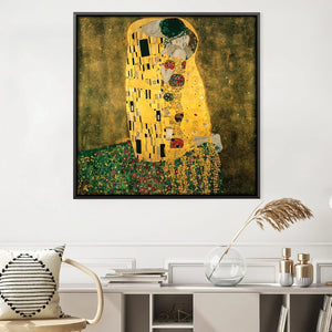 The Kiss Canvas Art Clock Canvas