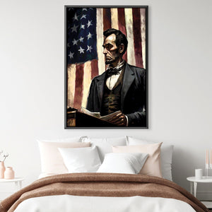The Lincoln Address Canvas Art Clock Canvas
