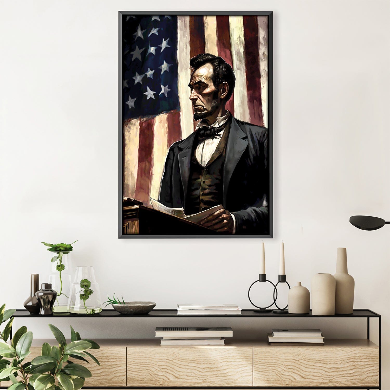 The Lincoln Address Canvas Art Clock Canvas