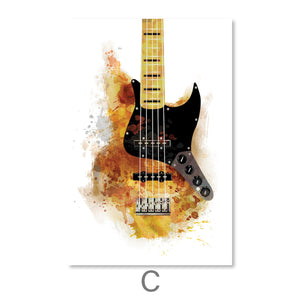 Three Guitarists Canvas Art Clock Canvas