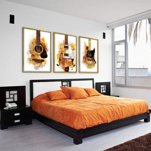 Three Guitarists Canvas Art Clock Canvas