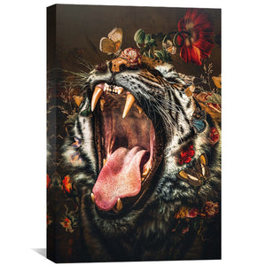 Tiger 4 Canvas Art Clock Canvas
