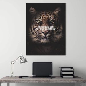 Tiger Hunt Canvas Art Clock Canvas