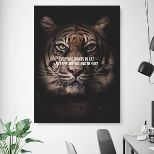 Tiger Hunt Canvas Art Clock Canvas