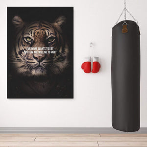 Tiger Hunt Canvas Art Clock Canvas