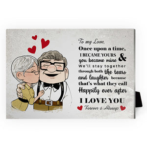 To My Forever Love Desktop Canvas Desktop Canvas 18 x 13cm Clock Canvas