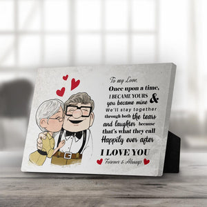 To My Forever Love Desktop Canvas Desktop Canvas Clock Canvas