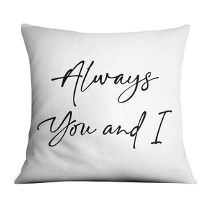 Together Forever B Cushion Cushion 45 x 45cm Clock Canvas