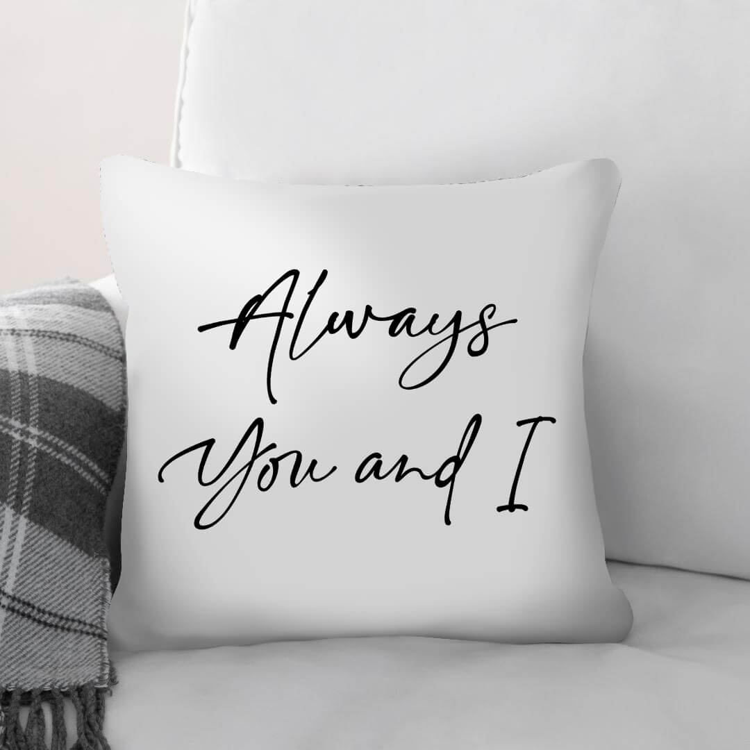 Together Forever B Cushion Cushion 45 x 45cm Clock Canvas