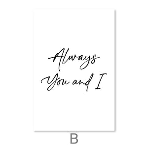 Together Forever Canvas Art B / 30 x 45cm / Unframed Canvas Print Clock Canvas