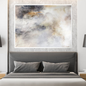 Tone and Abstract Canvas Art Clock Canvas