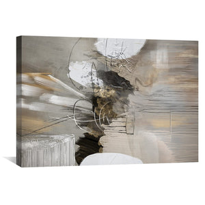Toned Down Abstract Canvas Art Clock Canvas