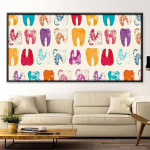 Tooth Stamp Canvas Art Clock Canvas