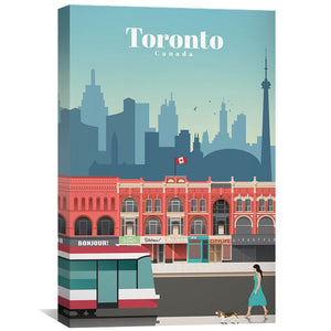 Toronto Canvas - Studio 324 Art 30 x 45cm / Unframed Canvas Print Clock Canvas