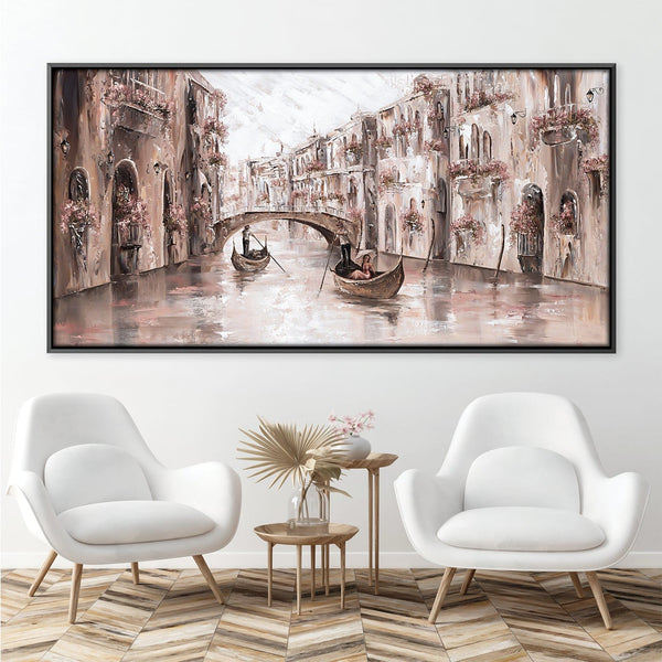 Tranquility, Venice Charm Canvas Art 50 x 25cm / Unframed Canvas Print Clock Canvas